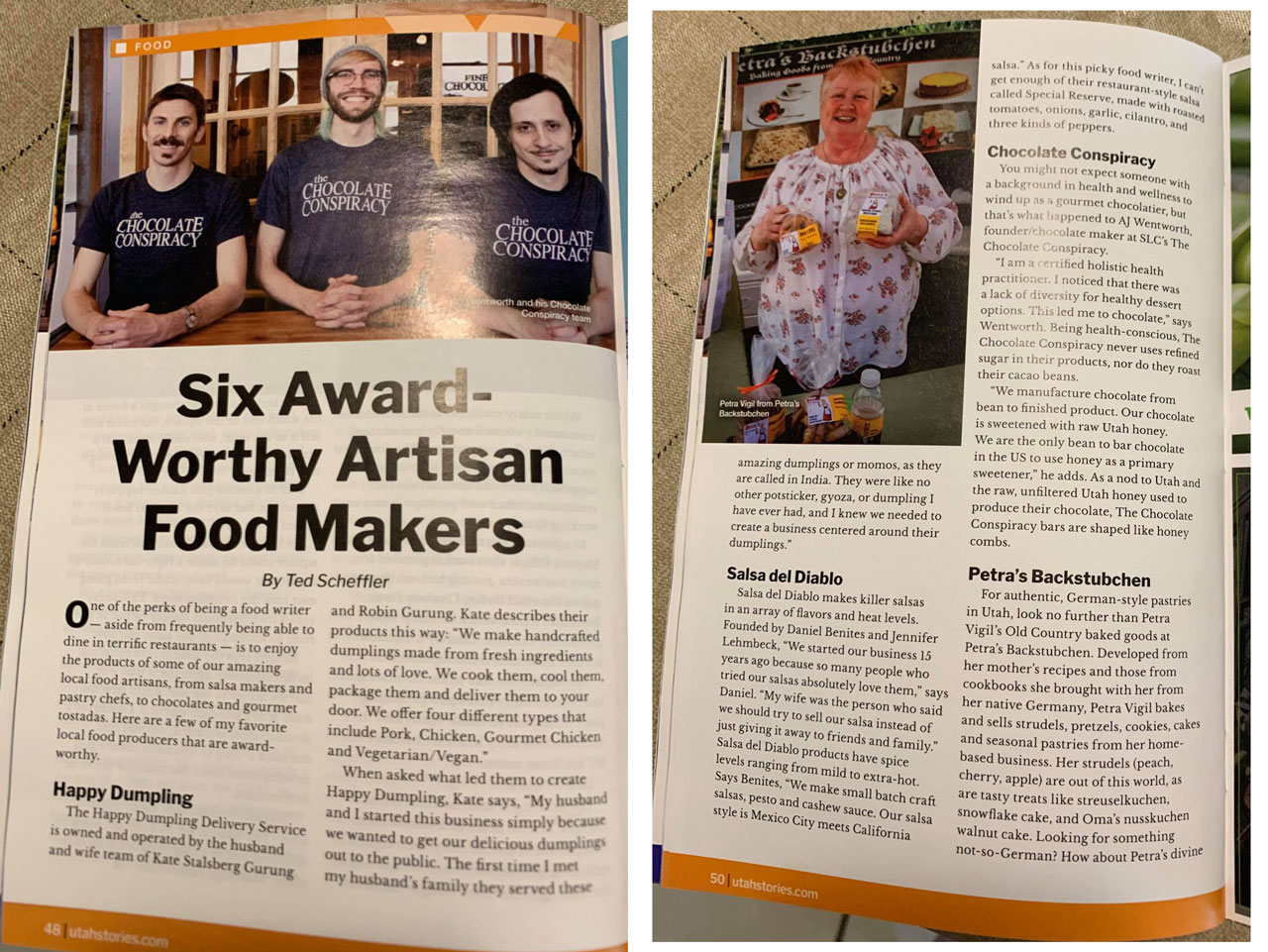 Utah Stories Magazine Feature Article Six Award Worthy Artisan Food Makers