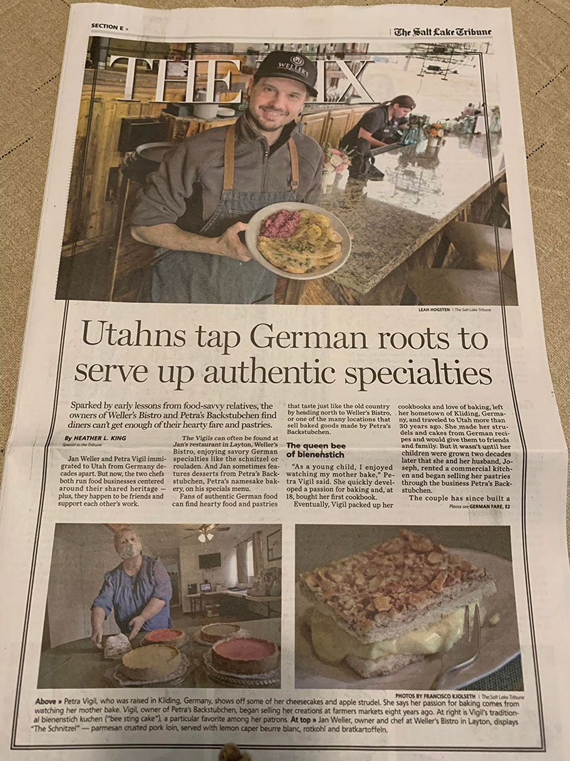 Salt Lake Tribune feature page 1